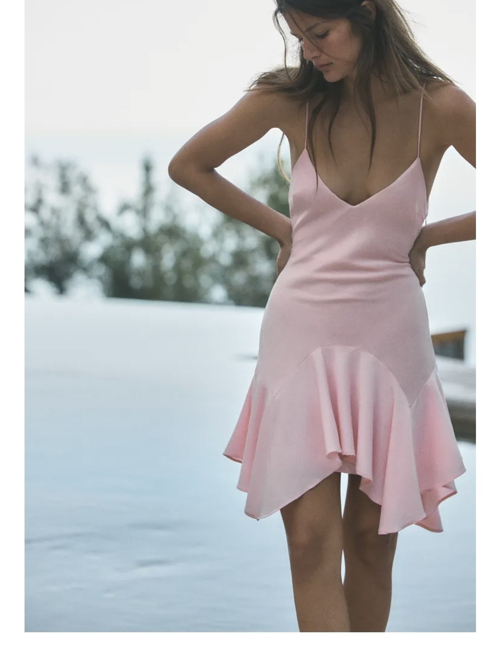 Zara RUFFLED COMBINATION DRESS